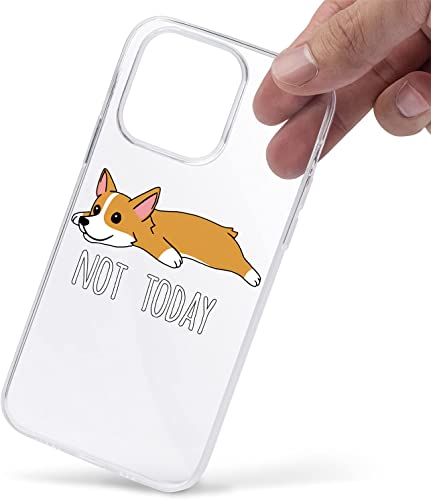 Niceboomna Clear Case For Iphone 13, Not Today Lazy Corgi Funny Cute Pet Dog Design Flexible Soft Tpu Shockproof Protection Basic Case Gift For Women Girl Man #TOP1