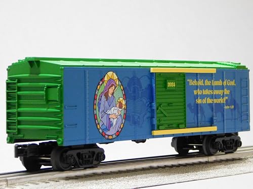M.T.H. Electric Trains MTH RAILKING Christmas Traditional BOXCAR #2024 O Gauge 30-71193