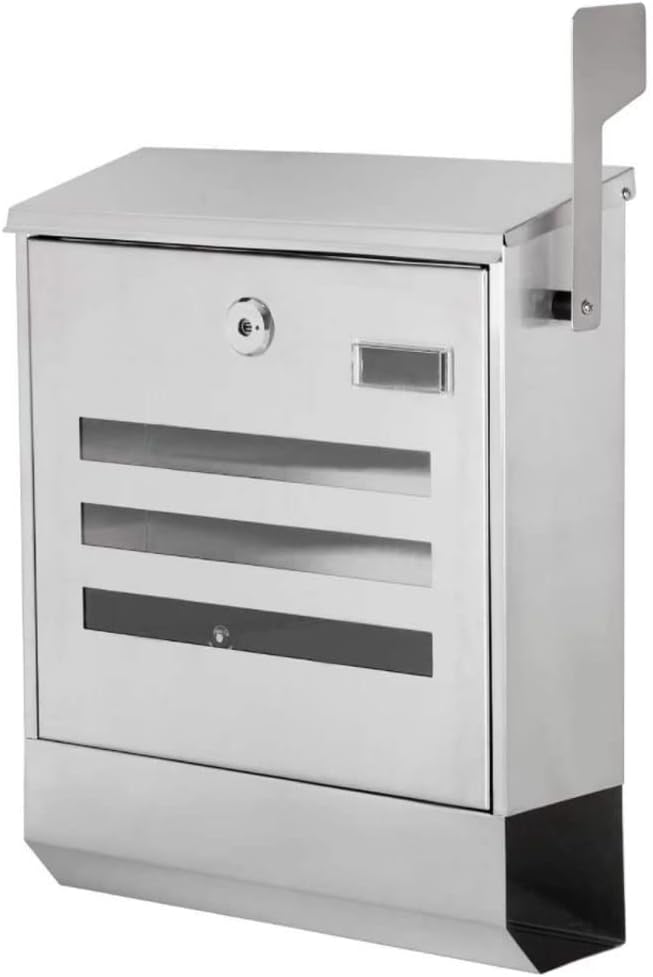 Residential Mailbox with Transparent Board Mailboxes for Outside Locking Mailbox with Newspaper