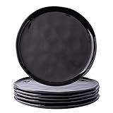LERATIO Dinner Plates,10.5 inch Ceramic Plates Set of 6,Handmade Porcelain Plates for kitchen with W