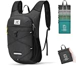 SKYSPER Sac à dos de randonnée pliable - 10L Petit sac à dos léger de voyage respirant pour hommes femmes