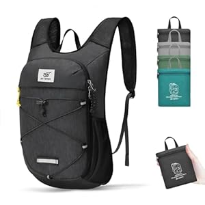 SKYSPER Foldable Hiking Backpack – 10L Small Lightweight Daypack Breathable Travel Backpacks for Men Women