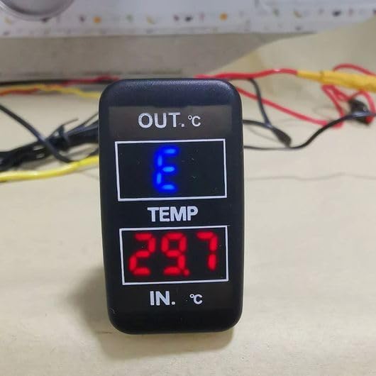 デュアル 温度 ディスプレイ インサイド アウトサイド デュアル 温度 センサー 対応車種: トヨタ互換品 カローラ レイツ/マーク