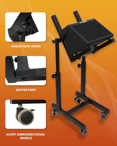 Image of STRICH SAT-04 Adjustable Mobile Speaker Stand, Dual Layer Amplifier Holder, 0-80 Tilt Angle, 27-37 Inch Height Adjustable, Lockable Rolling Casters, Heavy Duty Alloy Support Up to 110 Lbs