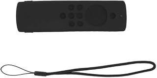 Generic Shockproof Silicone Remote Cover for Fire TV Stick Lite, Skin-Friendly Washable Remote Control Case for Pets and Kids (Black Set)
