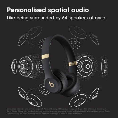 Beats Solo 4 - Wireless Bluetooth On-Ear Headphones, Apple & Android Compatible, Up to 50 Hours of Battery Life - Gold & Black - 3