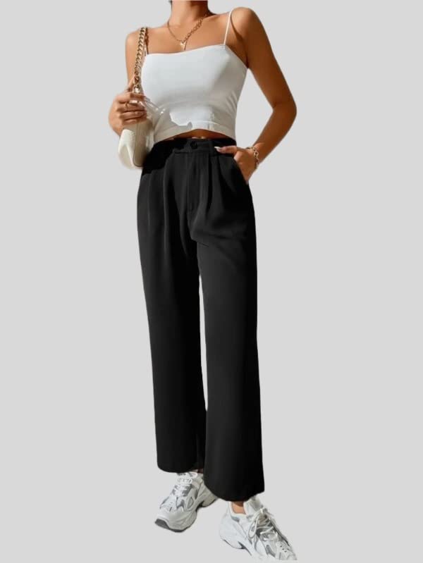 Image of Elendra Women Cotton - Trousers Pant Wide Leg