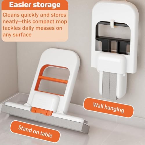 Image of Mini Self-Squeeze Mop | Multipurpose Sponge Cleaner for Desktop, Kitchen Slab, Car Interior, Glass & Office Desk Cleaning