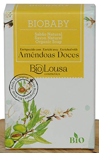 Biobaby, Savon idéal pour les bébés et les peaux fragiles, est très doux et naturel, SAF, BIO, surgras de 8% huile d'amandes douce bio, 100 gr - Idéal pour le lavage fréquent des mains Cover