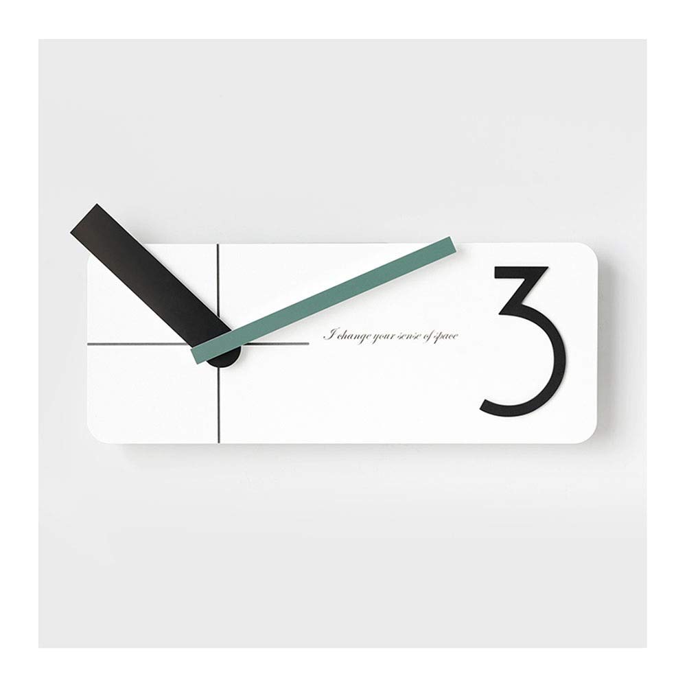 Aunevn B Wall Clocks Aa Attery Operated Silent Non Ticking Rectangle Decoration Living Room Edroom Kitchen Nordic Modern Creative Personalized Clock