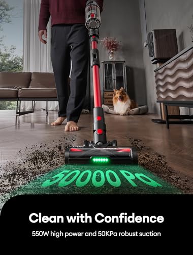 Ultenic-Cordless-Vacuum-Cleaner-550W50Kpa-60Mins-Runtime-Stick-Vacuum-Cordless-Rechargeable-with-180Bendable-Wand-Anti-Tangle-Brush-Vacuum-Cleaners-for-HomePet-HairCarpetFloor-U16 Ultenic Cordless Vacuum Cleaner 550W50Kpa 60Mins Runtime Stick Vacuum Cordless Rechargeable with 180Bendable Wand Anti Tangle Brush Vacuum Cleaners for HomePet HairCarpetFloor U16