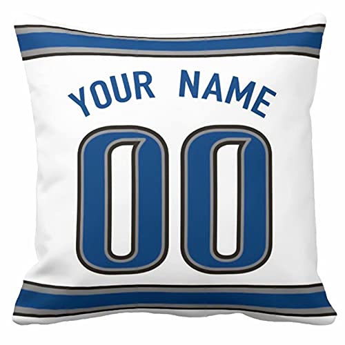 Image of ANTKING Throw Pillow 2 Pack with Custom Name and Number Personalized Gift for Men Women Boys