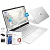 HP Ultrabook 14 Laptop Computer Business Study & Home 2025, Lifetime MS Office + Windows 11 Pro, Quad-Core Intel CPU, 16GB RAM & 628GB Storage (128GB UFS+500GB Ext), Wi-Fi 6, HubxcelAccessory, Silver