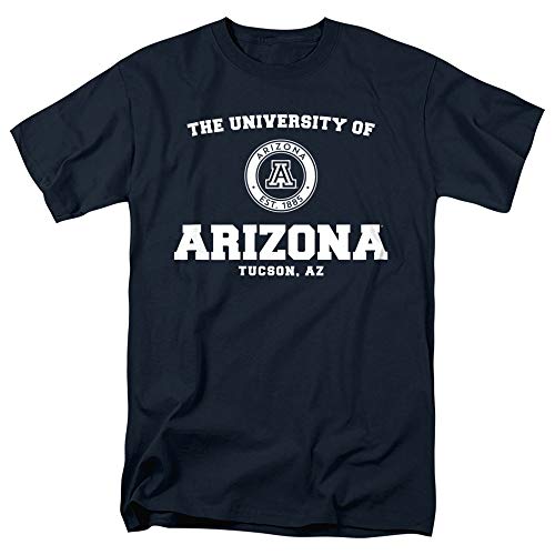 University of Arizona Official Circle Logo Short Sleeve Mens Cotton T-Shirt Navy Medium