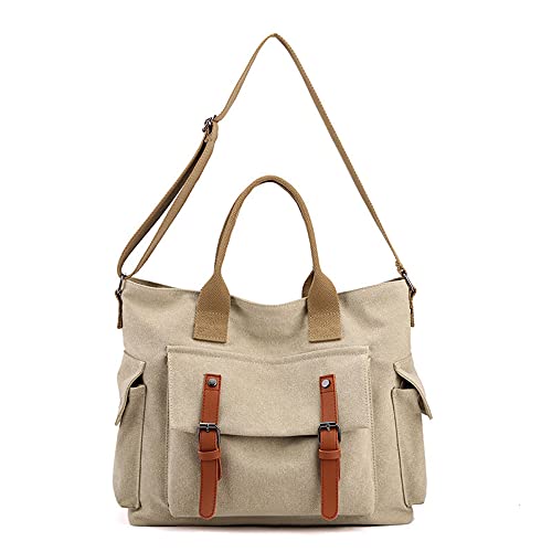 Sac à main à bandoulière pour femme grand format décontracté kaki