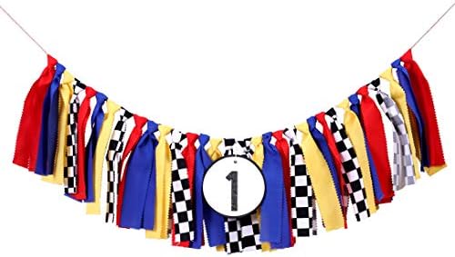 Mcqueen Birthday Party Supplies For 1st Birthday - Mcqueen Birthday Banner For Photo Booth Props And Backdrop Cake Smash, Best 1st Birthday Party Decorations For Kids (1st Race Car Birthday Banner)