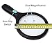 Best Large (5.5 INCH) Magnifier Set with Magnifying Glass with 12 LED Lights, Credit Card Size Magnifier and Storage Bag- Best Handheld Portable Magnification 1.8X, 5X