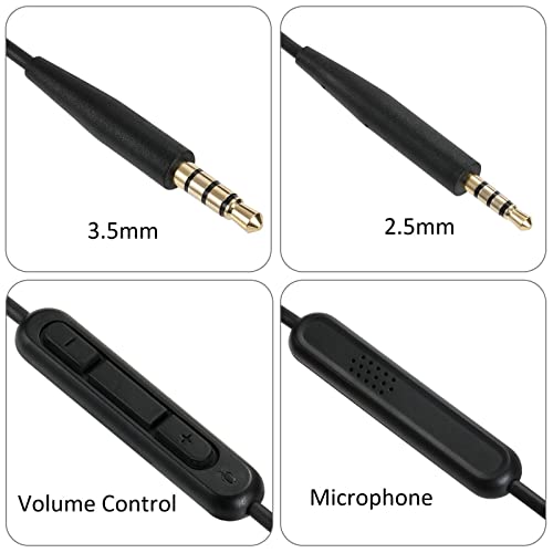 Cable de audio auxiliar 3.5mm a 2.5mm con micrófono miniatura 2