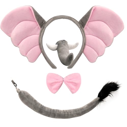 AgagaQx Déguisement Éléphant Adulte Carnaval, 4 Pièces Costume de Éléphant Mignon,...