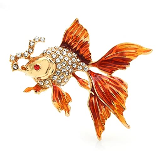 Broche poisson femme en finition couleur c accessoire chic pour robe