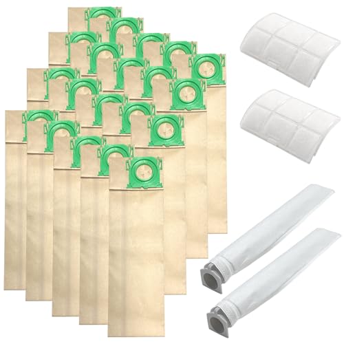 Image of Filter Bags Set for Sebo X, SR, XP (Not X7, X8) and Windsor SR12, SR15, SR18, XP12, XP15, XP18 Upright Vacuums Including 15 Vacuum Bags (5300REP) 2 Microfilters (5036ER) and 2 Exhaust Filters (5143)