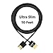PERLESMITH Ultra Slim HDMI Cable - High Speed and Flexible - 10 feet 1 Pack with Ethernet, Audio Return - 1080p - for HD TV, DVD Blu-ray Players, Xbox
