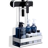 Duschregalgröße: 23 × 8 × 10 cm; Innendurchmesser jedes Hakens: 5 cm; Der Abstand zwischen den beiden Haken: 9.3 cm.