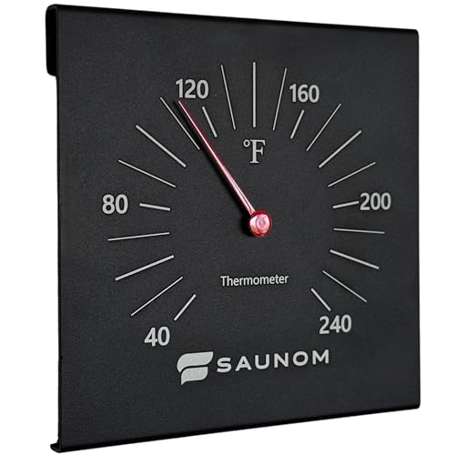 SAUNOM Premium Aluminum Sauna Thermometer