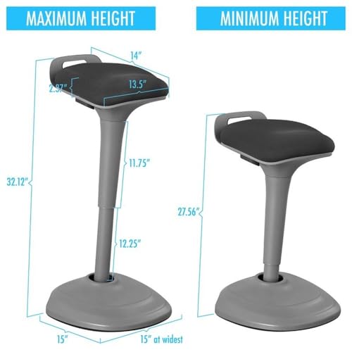 Image of Living Essentials Adjustable Active Stool by Grey