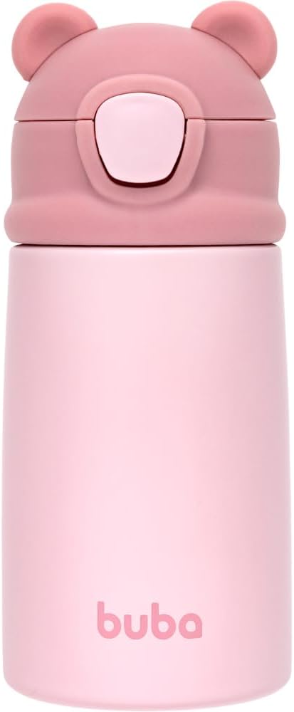 Buba, Copo Térmico Parede Dupla Ursinho Rosa Menor preço em Buba, Copo Térmico Parede Dupla Ursinho Rosa