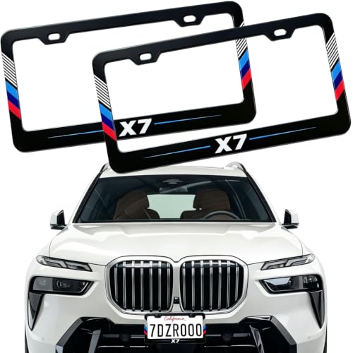 Image of License Plate Frames Cover Compatible with BMW X7 Exterior Accessories