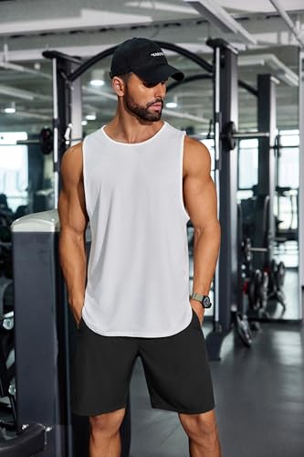 COOFANDY Men's Running Athletic Shorts 9" Gym Workout Lightweight Elastic Waist Sports Shorts4