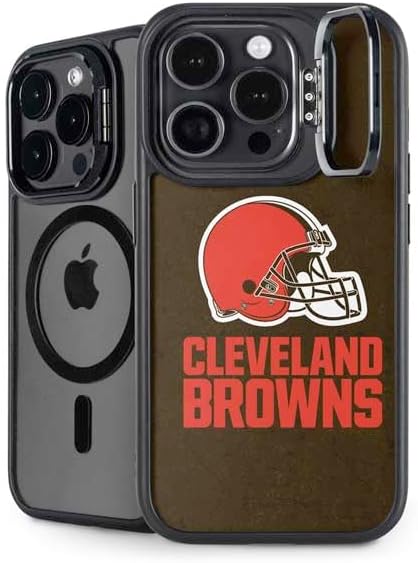 Skinit Kickstand Phone Case Compatible with iPhone 15 Pro Max - Officially Licensed NFL Cleveland Browns Alternate Distressed Design