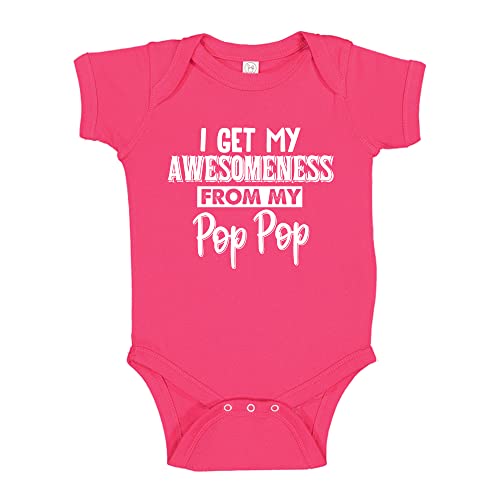 Image of I Get My Awesomeness from My Pop Pop Baby One Piece Or Toddler T-Shirt Pop-Pop Gift