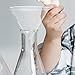 iplusmile Scientific Glass Filling Funnel Set 3 Pack 4.33In Wide Mouth Laboratory Funnels for Precise Liquid Pouring and Filtering in Lab and Industrial Use
