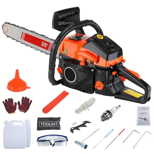 Motosierra de gasolina, diámetro máximo de corte de 55 cm, 68 CC, 7000 W, 3,6 CV, relación de aceite 25:1, sistema de arranque ligero, motosierra de gasolina para granja, jardín, rancho, talas de