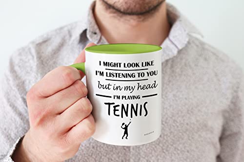 Stuff4 Tennis Gifts for Women Men, in My Head I'm Playing Tennis Mug, Funny Gifts for Players Lover Presents - Image 4
