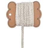 FINGERINSPIRE 2.28 m Perlen Spitzenband 7mm Breit Silberne Glasperlen Spitzenbesatz Polyester Nähband Mit Perlen Handgefertigter Glasperlenbesatz Für DIY Bastelarbeiten Kleid Mantel Tasche Dekoration