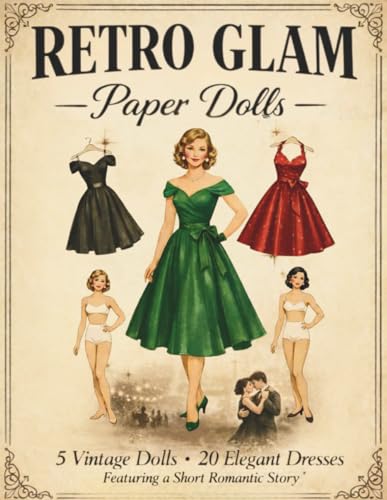 Vintage Paper Dolls: 1950s Fashion Collection: A Romantic Retro Dress-Up Book Featuring Bridal Gowns, and Classic Mid-Century Style