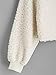 ZAFUL Women Warm Drop Shoulder Fluffy Boxy Basic Solid Color Short Casual Hoodie(Warm White,M)