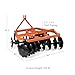 Titan Attachments 3 Point 5ft Notched Disc Harrow Plow Attachment for Cat 1 Tractors, Concave Discs for Tilling, Loosening and Lifting Soil