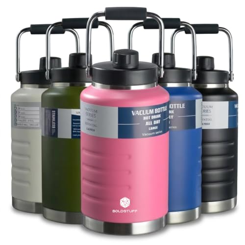 Image of Thermosteel Water Jug Insulated Tumbler with Magnet Lid 2100ml, Water from Bottle for Travel, Home, Office, School, Gym, Hotel and Dhaba 12+ Hours Hot and 18+ Hours Cold (Pink)
