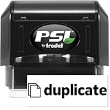 Minimalist Psi Pre-Inked Duplicate Mailed Mailroom Marking, Stamp, Crisp Black Impression, Fast Daily Processing, Office Shipping Receiving, Clerk Tool