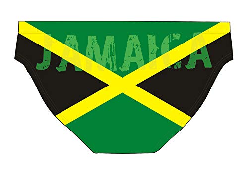 Delfina Fun Suit Men’s Swim Briefs for Water Polo, Jamaica2