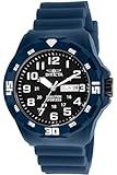 Invicta Men's 'Coalition Forces' Quartz Stainless Steel and Silicone Casual Watch, Color:Blue (Model: 25324)