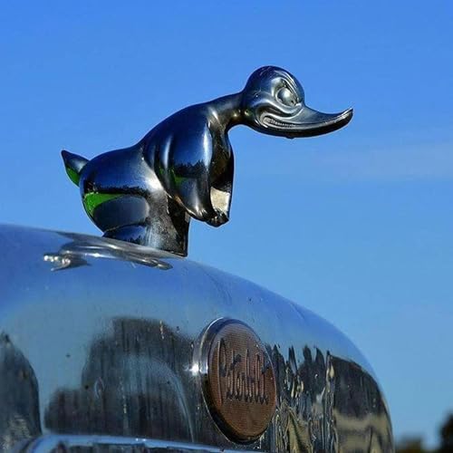 Angry Rubber Duck Hood Ornament,Angry Rubber Duck Kühlerfigur|,3D Funny Ornament Auto Motorhaube Ornament,Wütende Gummiente Kühlerfigur für Autodekorationen Bar, Pub, Club, Wanddekoration (Silber)