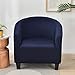 Produktbild Highdi Sesselschoner Elastisch Sesselüberwurf, Einfarbig Modern Club Chair Stretch Sesselhusse, Universal Sofabezug für Einzelsofa, Clubsessel, Cocktailsessel (Dunkelblau)