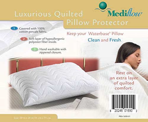 Mediflow Quilted Pillow Protector: Get Zippered Protection from dust and allergens and add