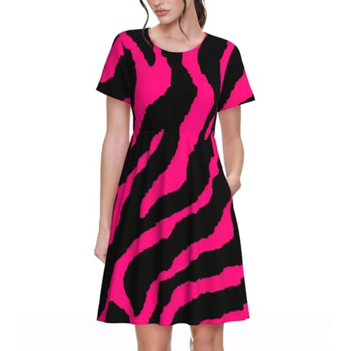 Robe léopard et tigre rose chic pour femme tendance