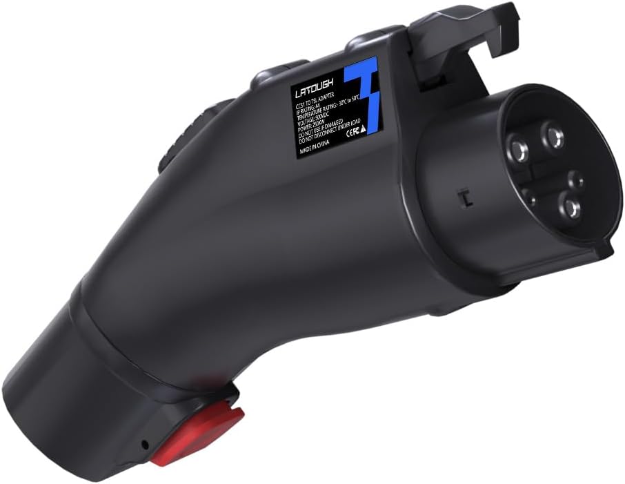 J1772 EVs Adapter, TSL to J1772 Charger Adapter Fit All J1772 EVs Max 60 Amp&250V AC - Compatible with TSL Wall Connector Mobile Connector Destination ChargingOnly for J1772 EVs
